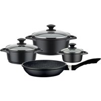 GSW Topf-Set "Gourmet Granit", Aluminiumguss, (Set, 7 tlg., je 1 Kochtopf Ø 16/20/24 cm, 1x Bratpfanne Ø 24 cm) von GSW