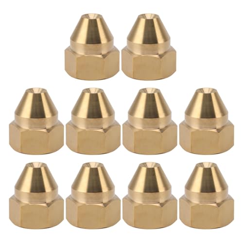 10PCS Brass Misting Nozzle, Female Thread Fine Misting Water Nozzles Atomizing Mist Sprayer for Outdoor Cooling System Dust Control Plant Irrigation (G3/4in Female Thread) von Gsycle