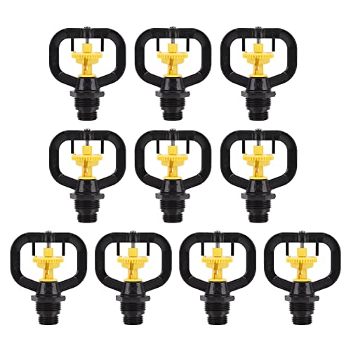 10pcs Gartenbewässerung Sprinkler, Brechung Mikrodüse Schmetterling rotierende Sprinkler Spinnerei Sprinkler Kopf G1/2 G3/4 Männlicher Faden für Rasen im Freien von Gsycle