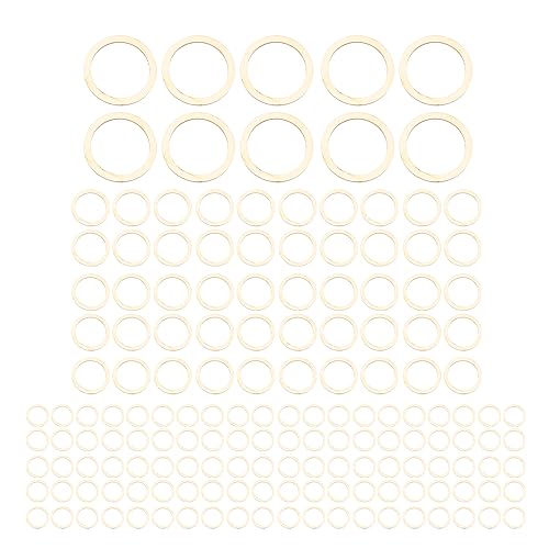 205pcs Holzringrahmen, 5 Größen unvollendeter Holzkranzring Rohling Linkkreise Ornamente zum Malen von Pyrographie Hochzeitshaus Handwerk DIY Dekor 205pcs Holzringrahmen, 5 Größen unvollendeter Holzkranzring Rohling Linkkreise Ornamente zum Malen von Pyrographie Hochzeitshaus Handwerk DIY Dekor von Gsycle