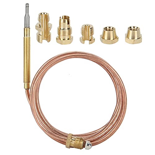 23,6 Zoll/600MM lang Gasherd Thermoelement M6x0.75 Temperatursensoren mit Universaladapter Kamine Ersatz Herde Heizgerät für Kaminheizung, Grill, Wasser-Heizung von Gsycle