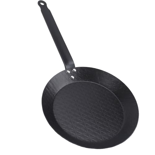 28 cm Nicht -Stick -Bratpfanne, Kohlenstoffstahlpfanne raucheless bequemer Griff im Innenbereich im Freien im Freien Kochcampingpfannen für Steak Egei Fisch Gemüse (24 cm) von Gsycle