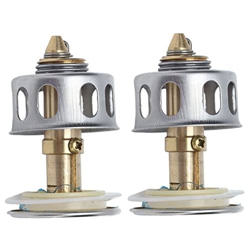 2Pcs Basin Pop-up Drain Filter, Stainless Steel Push Bounce Core Sink Drain Strainer Universal Bullets Pop Up Sink Stopper for Bathroom von Gsycle