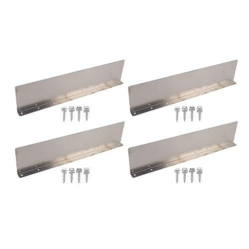 4 -Pack -Gutter Valley Splash Guard, Aluminium -Anti -überfüllte Regenwasser -Deberter -Gutter -Diverter mit 32 Schrauben für Hausschindeldächer von Gsycle