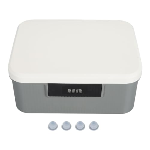 Abschließbarer Aufbewahrungskoffer für Akten, 9 l, Kleiner abschließbarer Aufbewahrungsbehälter, Kunststoff-Schließbox, vielseitiger Organizer für Outdoor, Reisen, Zuhause, Büro, (Gray) von Gsycle