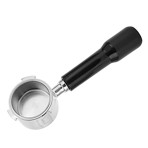 Coffee Bottomless Portafilter, Stainless Steel Filter Holder Basket Replacement Tool Coffee Machine Accessory for Home or Office (54mm Black) von Gsycle