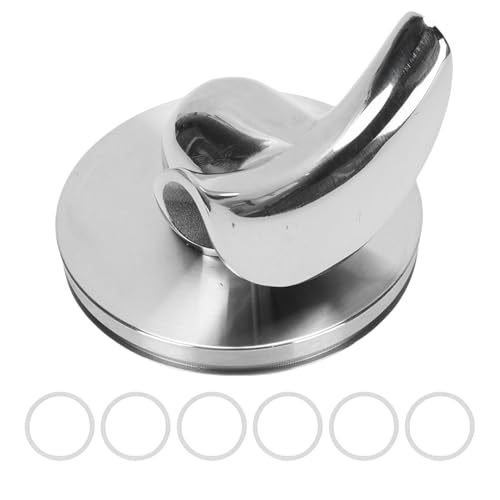 Edelstahl -Portafilter -Spout, 54 mm sogar Distribution Kaffeemaschine Portafilter Spout Espresso -Zubehör mit O -Ringen für Zuhause (Doppelauslauf) von Gsycle