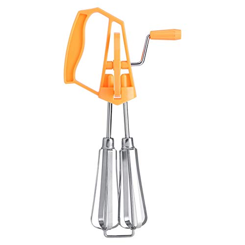 Eierschläger, Butterrührer, Handkurbel-Mischer, Handkurbel-Eierschläger, Handkurbel-Mixer, Manueller Eierschläger, Edelstahl(Orange) von Gsycle