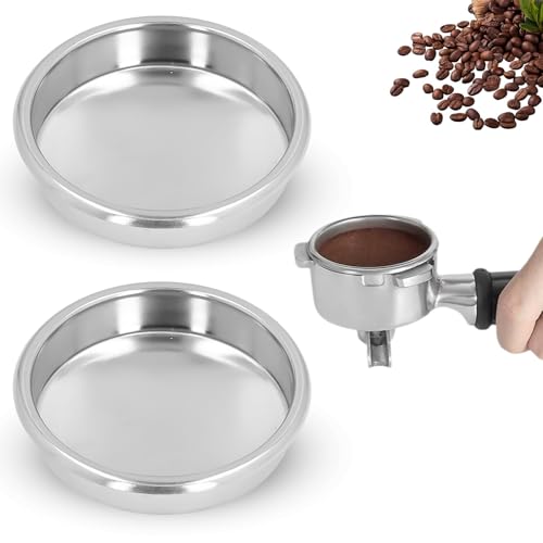 Espresso 58mm Rückspüleinsatz, 2PCS Metall Rückspüleinsatz 58mm Espresso Portafilter Korb Espresso Reinigungsscheibe Edelstahl Zurück Spülung Blindfilterkorb für Espresso Maschine von Gsycle