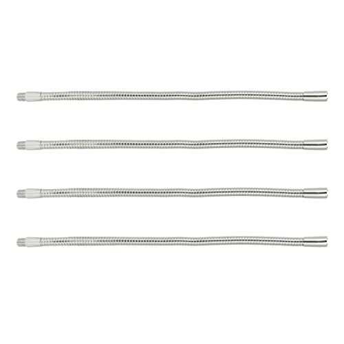 Gsycle 4 Stück 35 cm LED-Schwanenhals-Lampenschlauch, universelles Zubehör für Tischlampen, LED-Schreibtischlampenschlauch, Metallrohr, Chrom von Gsycle