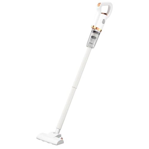 Gsycle Akku-Staubsauger, 2-in-1, leiser, wiederaufladbarer Handstaubsauger, elektrischer Besen-Staubfänger mit Bodenbürste für Hartholzböden, Teppiche, Tierhaare von Gsycle
