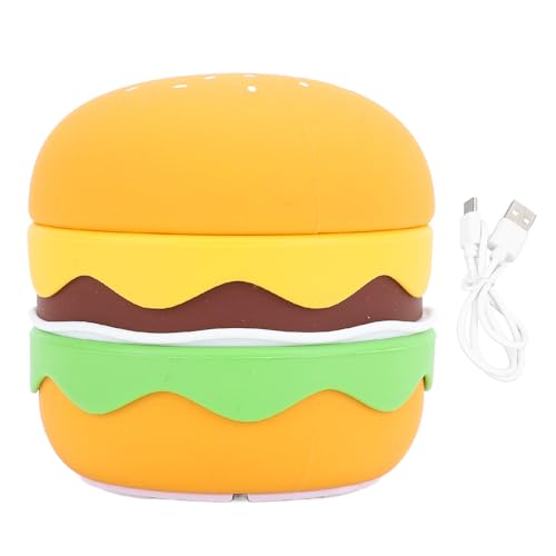 Gsycle Hamburger Nachtlicht, weiches Silikon Verstellbares USB wiederaufladbare Kinder Schreibtisch Lampe Brot Leuchtend Mini -Schreibtisch Lampe Schlafzimmer Gadgets für Mädchen Kinder von Gsycle