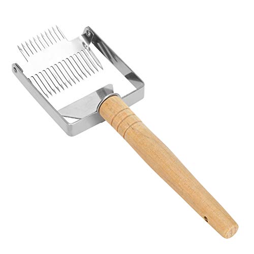 Gsycle Honey Uncapping Scraper, Stainless Steel Double Head Beehive Honey Scraper Beekeeping Beekeeper Equipment Tool with Wooden Handle for Farm Beekeeper von Gsycle