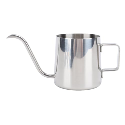 Gsycle Übergießkessel, Kaffee-Teekanne mit Schwanenhalsauslauf, Edelstahl-Camping-Kaffeekanne für Reisen im Freien (350ML) von Gsycle