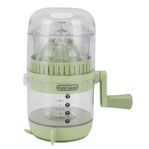 Handkurbelsuicer, 400 ml ABS Multifunktion manuales Zitronenkribbeln Handbuch Obstsuicer mit kalibriertem Behälter für den Gebrauch nach Hause oder im Freien (Grün) von Gsycle