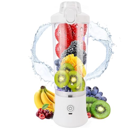 Kleiner Mixer für Smoothies, 600 ml 18000 U/min USB C wiederaufladbare Mini -Juicer -Mixer -Mixer Tragbarer Entsafter für Büro, Fitnessstudio, Reisen von Gsycle