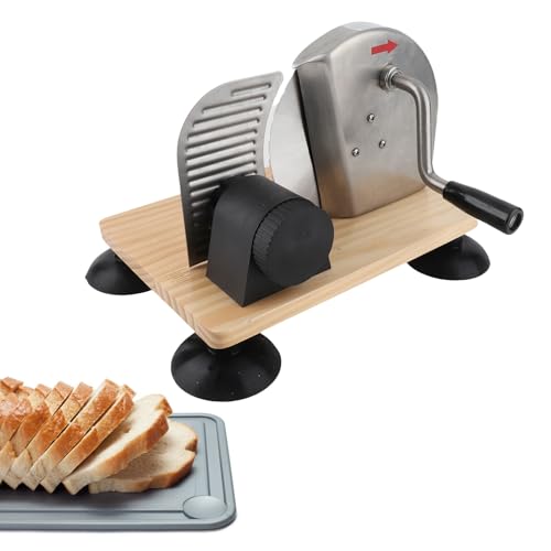 Manual Bread Slicer, Adjustable Thickness Versatile Sourdough Slicer Bread Cutter with Hand Crank for Homemade Commercial Use von Gsycle