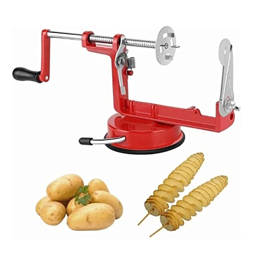 Manual Potato Spiral Cutter, Stainless Steel Labor Save Twisted Potato Slicer Curly Fry Cutter with Suction Base for Home Kitchen Manual Potato Spiral Cutter, Stainless Steel Labor Save Twisted Potato Slicer Curly Fry Cutter with Suction Base for Home Kitchen von Gsycle