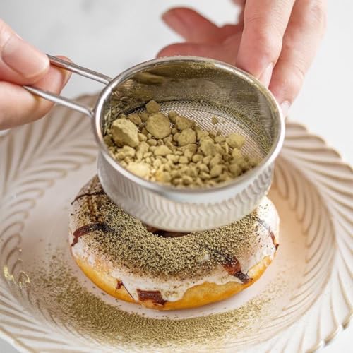 Mini Mehl Sieb, 2Pcs Fine Mesh Siebe Matcha Grüner Tee Sieb Edelstahl Mesh Siebe mit langem Griff Kaffee Siebe Runde Mehl Sieb für Zuhause(2Pcs) von Gsycle