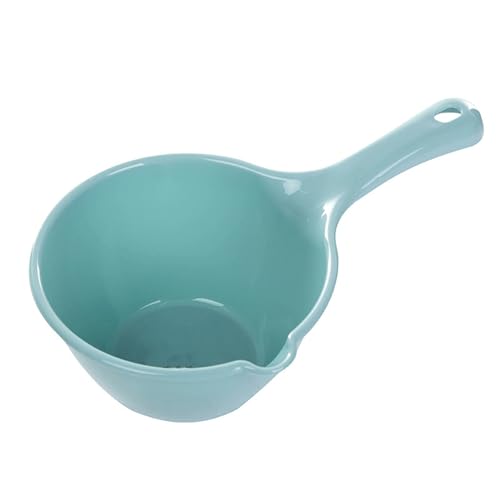 Plastikwasserkelle, langer Griff großer Kapazität Duschschaufel Wasserbad Schaufel für Garten Badezimmer Küchen Haarwaschen (Rot) (Blau) von Gsycle