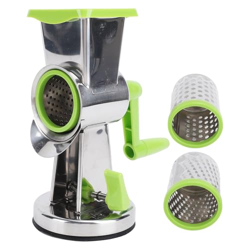 Rotary Cheese Grater, SUS Multifunctional Manual Cheese Grater Hand Crank Shredder Slicer Grinder Vegetable Shredder With Suction Base For Home Kitchen von Gsycle