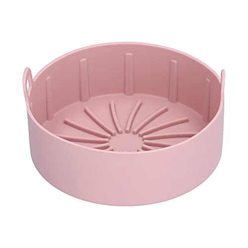 Silikon -Frittierschale, 6,3 Zoll wiederverwendbares Luftbraten Silikon Liner Mikrowellenkorbschale Backzubehör für Heizheizung Lebensmittel zu Hause (pink) von Gsycle