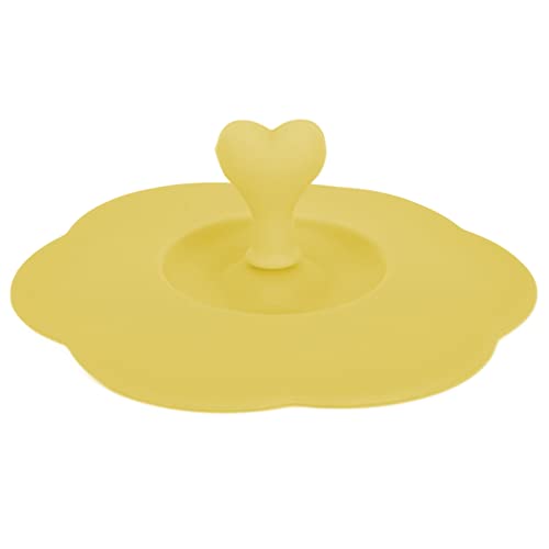 Silikonbecherabdeckungen für Getränke, Anti -Staub -Tasse Deckel kreativer Becher für Kaffee -Tassen Glas (Gelb) von Gsycle