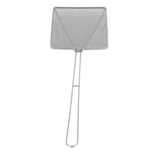 Square Mesh Skimmer, Edelstahl Fine Mesh Wok Ölsieb Fett Skimmer Fritteuchter Löffel Küchengeräte zum Kochen von Frittieröl von Gsycle