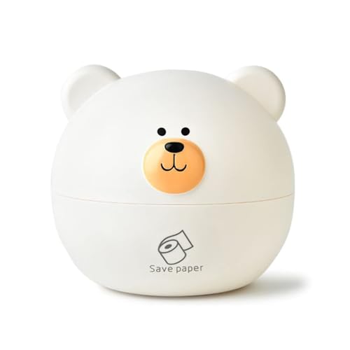 Tissue Halter, Cartoon Bear Shaped Tissue Halter Topf Runde Tissue Case Nette Tissue Box Cover Dekorative Tissue Cover Tissue Box Halter für Home Office(Weiß) von Gsycle
