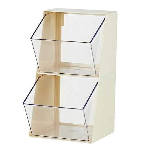 Teebeutel Organizer für Theke, 2-stufiger Teebeutelorganisator Lagerhalter großer Kapazität Transparent Snacks Rack für Kosmetikspielzeug (Weiß) von Gsycle