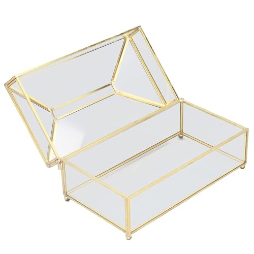 Tissue Box Halter, rechteckige Glas Serviette Aufbewahrungsbox Tissue Box Organizer Pumping Paper Dispenser Gesichtsgewebe Halter Clear Tissue Box Halter für Zuhause von Gsycle