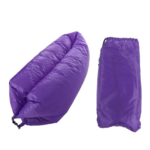 Tragbare aufblasbare Liege, Faltbare Anti -Leckage -Luftstuhlsofa Schlafsack Couch mit Aufbewahrungstasche für Strand Camping Lake Garden von Gsycle