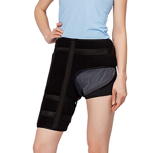 Gtagain Schwarz Oberschenkel Bandage - Verstellbar Hüfte Verletzung Stabilisator Für Muskelschmerzen Ischiasnerven Schmerzlinderung Männer Frauen von Gtagain