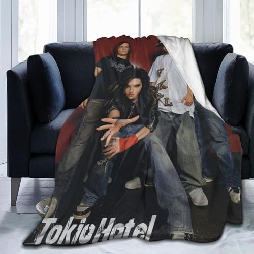 Gtdvdjdjdv Tokio Überwurfdecke mit Musikband, warm, gemütlich, Plüsch-Bettdecke, Sofa, Bett, Couch, Dekoration, Geschenke für Männer, Frauen und Kinder, 127 x 101 cm von Gtdvdjdjdv