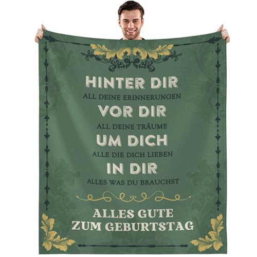 Geschenke zum Geburtstag Mann Jahre Ehe Geschenk Decke für Männer Geschenk Geburtstag Mann Geschenk Hochzeitstag für Ihn Superweiche Flanell Kuscheldecke 130x150 cm von GthreeD