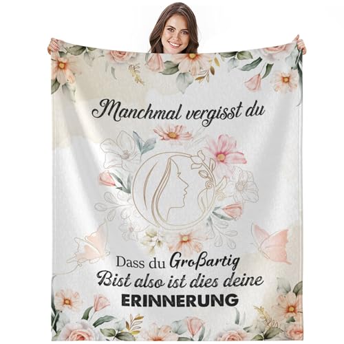 Geschenke für Frauen Beste Geburtstagsgeschenk für Frau Kuscheldecke An Meine Freundin Schwester Ehefrau Mama Oma Muttertag Valentinstag Flauschige Geschenkdecke 130x150 cm von GthreeD