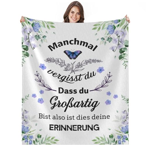 Geschenke für Frauen Beste Geburtstagsgeschenk für Frau Kuscheldecke An Meine Freundin Schwester Ehefrau Mama Oma Muttertag Valentinstag Flauschige Geschenkdecke 130x150cm von GthreeD