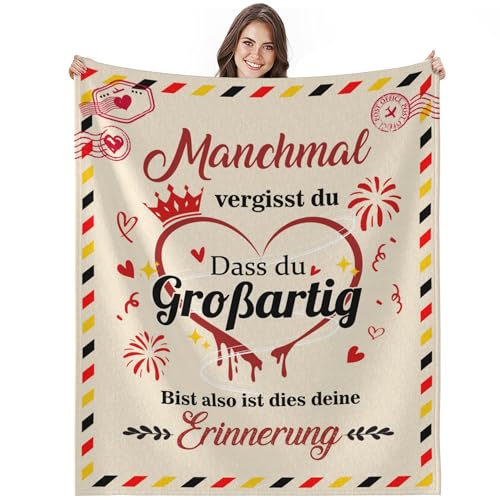 Geschenke für Frauen Beste Geburtstagsgeschenk für Frau Kuscheldecke An Meine Freundin Schwester Ehefrau Mama Oma Muttertag Valentinstag Flauschige Geschenkdecke 130x150cm von GthreeD