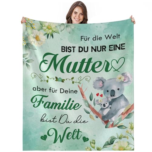 Geschenke für Mama Geburtstagsgeschenk zum Mütter Kuscheldecke Flauschige an Meine Mama Geburtstag Muttertag Geschenkdecke für Mama Von Tochter Sohn 130x150cm von GthreeD