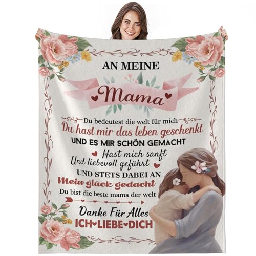 Geschenke für Mama Geburtstagsgeschenk zum Mütter Kuscheldecke Flauschige an Meine Mama Geburtstag Muttertag Geschenkdecke für Mama Von Tochter Sohn 150x200cm von GthreeD