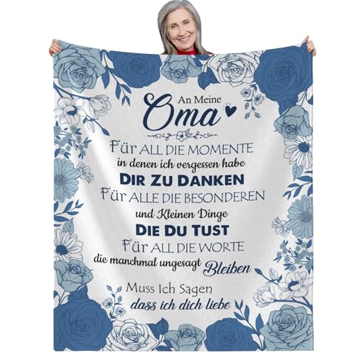 Oma Geburtstagsgeschenk Geschenke Für Oma Beste Oma Geschenke Muttertagsgeschenke Oma Kuscheldecke Flauschig 130x150cm von GthreeD