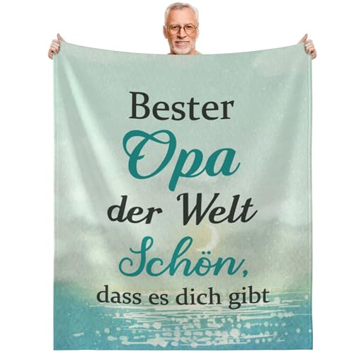 Opa Geschenk Geburtstag Geburtstagsgeschenke für Bester Opa Geschenk zum Vatertag Erntedankfest Kuscheldecke Flauschig Geschenke für Opa von Enkel von GthreeD