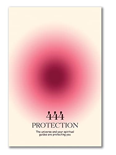 Gtoaxxno Poster mit Engelszahl 444, Aura-Poster, ästhetische Wandkunst, Magie, positive Energie, Gesetz der Anziehung, ungerahmt (28 x 35 cm) von Gtoaxxno