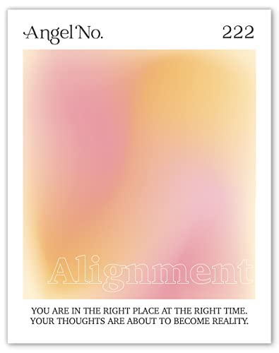 Gtoaxxno Aura-Engel-Zahlen-Poster für Zimmer, spirituelle Aura, ästhetische Raumdekoration, Wandkunstdruck für Schlafzimmer, Büro, ungerahmt (222A, 50 x 60 cm) von Gtoaxxno