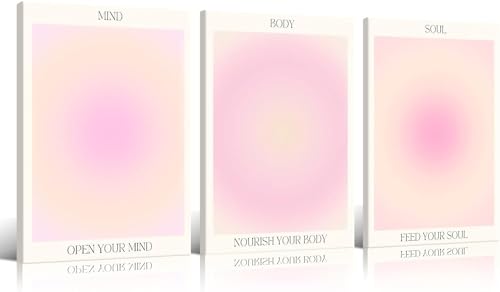 Gtoaxxno Leinwandbild, Motiv: Aura mit Farbverlauf, spirituelle Seele, Körper, Geist, Druck, Gemälde, Wanddekoration für Yoga, ungerahmt (C,30 x 40 cm) von Gtoaxxno