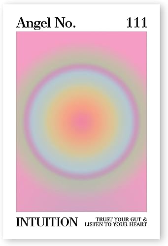 Gtoaxxno Poster "Angel Number 111", ungerahmt, Energie-Aura-Farbverlaufsposter, Intuition, Wanddekoration, Wohnzimmer, ungerahmt (30 x 40 cm) von Gtoaxxno