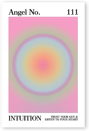 Gtoaxxno Poster "Angel Number 111", ungerahmt, Energie-Aura-Farbverlaufsposter, Intuitionsdruck, Wanddekoration, Wohnzimmer, ungerahmt (28 x 35 cm) von Gtoaxxno