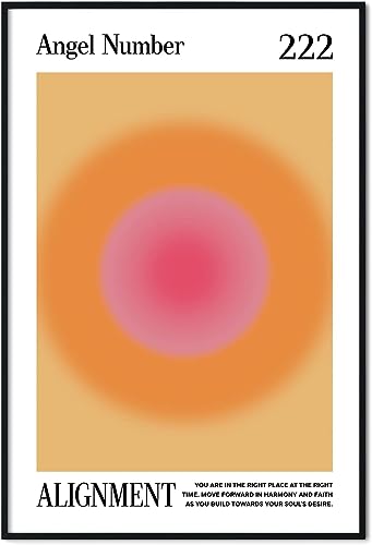 Gtoaxxno Poster "Angel Number 222", ungerahmt, Energie-Aura-Farbverlaufsposter, Intuition, Wanddekoration, Wohnzimmer, ungerahmt (50 x 60 cm) von Gtoaxxno