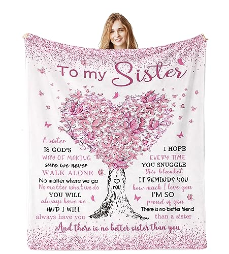 Gtoaxxno Sister Gifts, Big Sister Gift, Happy Birthday Gifts for Sister From Sister Brother, Sister Blanket Sisters Birthday Graduation Gifts Ideas for Women (Sister Gifts,127x102cm) von Gtoaxxno