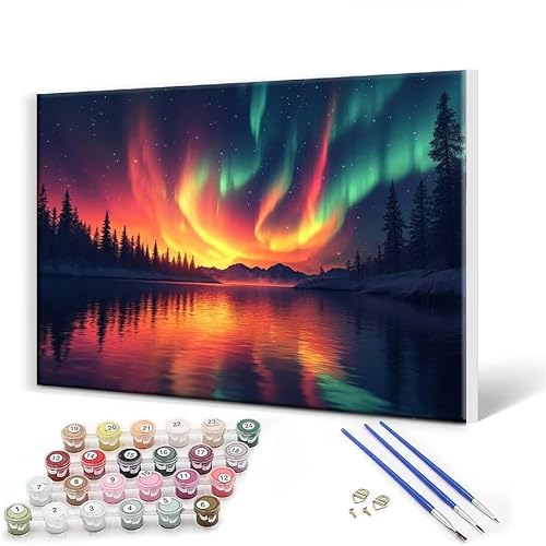 Malen Nach Zahlen Nordlicht Landschaft Malen Nach Zahlen Erwachsene mit Rahmen 80 x 105 cm Malen Nach Zahlen ab 7 8 9 10 Jahre Mädchen Geschenk, DIY Handgemalt Ölgemälde Bastelset, Deko Wohnzimmer D-1 Malen Nach Zahlen Nordlicht Landschaft Malen Nach Zahlen Erwachsene mit Rahmen 80 x 105 cm Malen Nach Zahlen ab 7 8 9 10 Jahre Mädchen Geschenk, DIY Handgemalt Ölgemälde Bastelset, Deko Wohnzimmer D-1 von Gtohoo